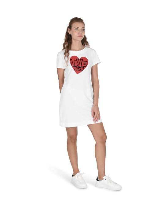 Heartprint Minijurk Korte Mouwen T-shirt Jurk - Image 2