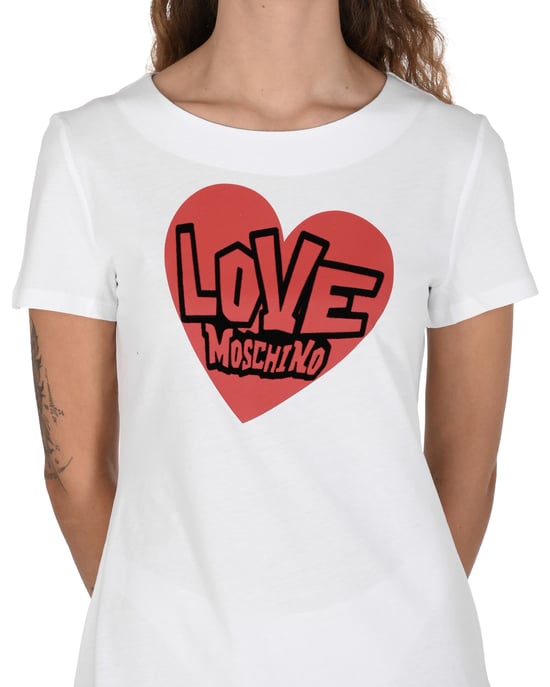 Heartprint Minijurk Korte Mouwen T-shirt Jurk - Image 3