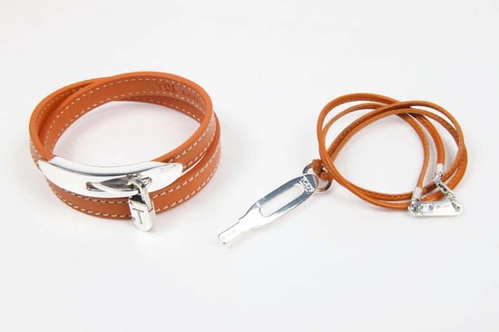 Leather Bracelet Silver Lock - Image 2