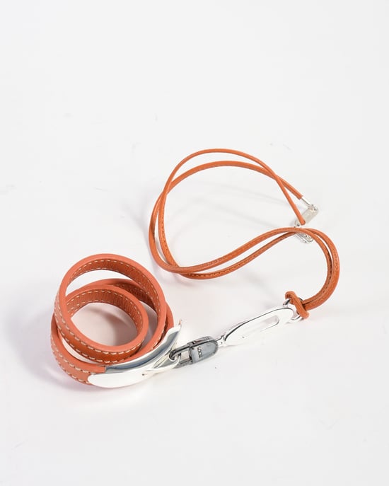 Leather Bracelet Silver Lock - Image 3