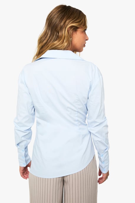 Plunge Wrap Cinched Shirt - Image 2