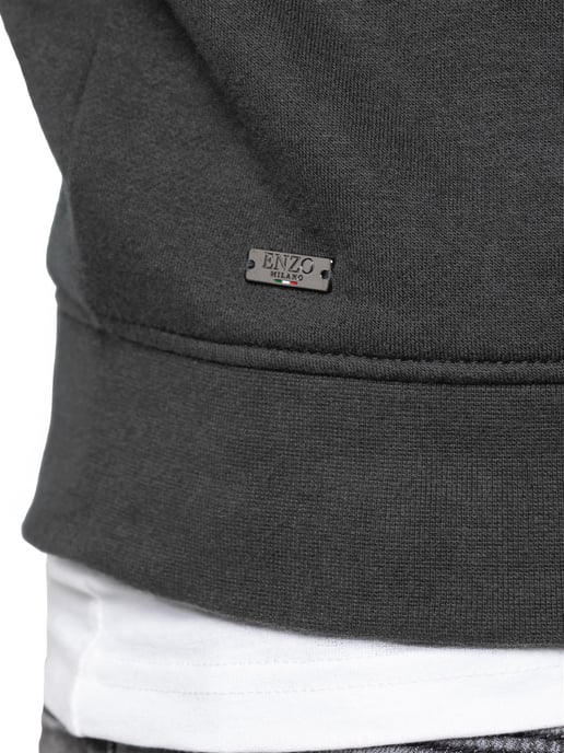 Enzo Milano | Heren Half Zip Sweatshirt - Image 3