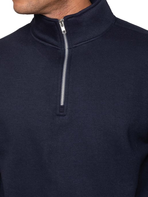 Enzo Milano | Heren Half Zip Sweatshirt - Image 3
