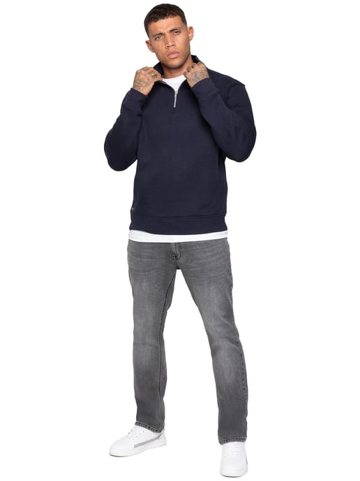 Enzo Milano | Heren Half Zip Sweatshirt - Image 5