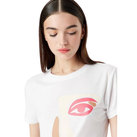 Armani Exchange Kvinnor/Damer Face T-Shirt (Vit) - Image 3