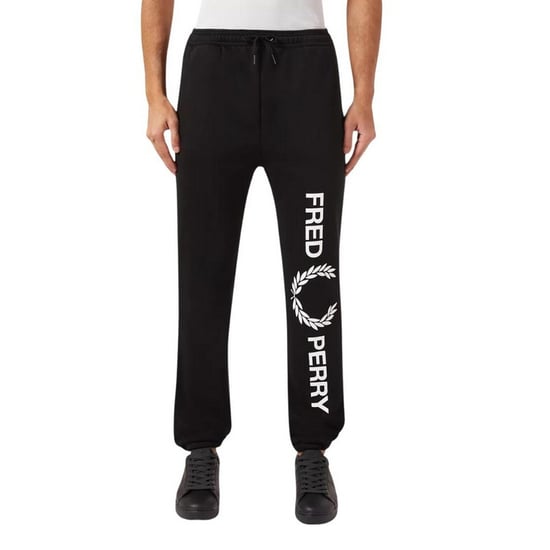 Fred Perry Heren Grote Logo Joggingbroeken (Zwart) - Image 4