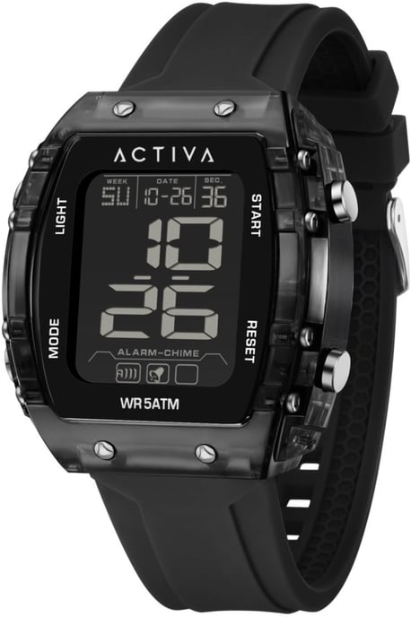 Activa x Invicta Digital ACW8108-005 Heren Horloge - Quartz Uurwerk - Plastic met zwarte Wijzerplaat - 45mm - Image 1