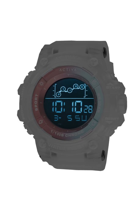 Activa x Invicta Digital ACW8082-001 Heren Horloge - Quartz Uurwerk - Plastic met zwarte Wijzerplaat - 50mm - Image 2