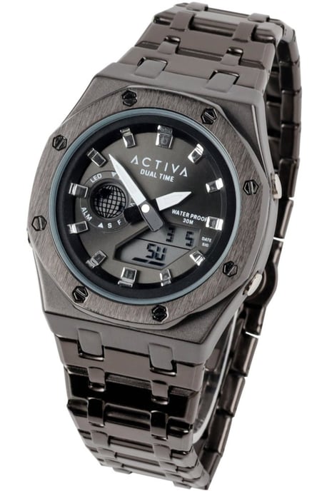 Activa x Invicta Digital ACWM303-003 Heren Horloge - Quartz Uurwerk - met zwarte Wijzerplaat - 45mm - Image 1