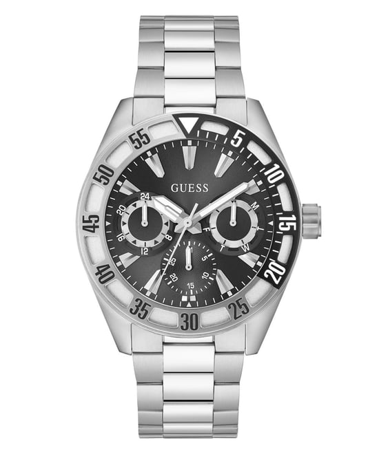 Guess Letterman Men's Silver Watch GW0904G1 - Image 1