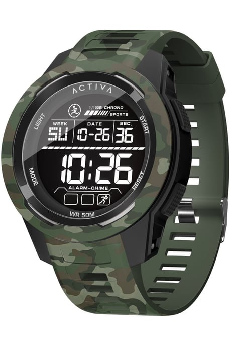 Activa x Invicta Digital ACW8105MC-001 Heren Horloge - Quartz Uurwerk - Plastic met zwarte Wijzerplaat - 45mm - Image 1
