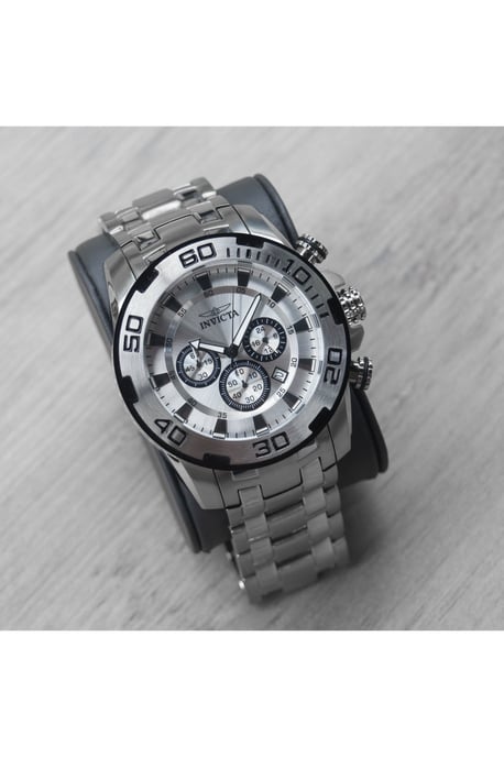 Invicta Pro Diver - SCUBA 22317 Heren Horloge - Quartz Uurwerk - Roestvrij Staal met zilveren Wijzerplaat - 50mm - Image 5