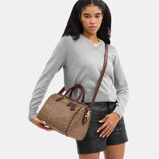 Rowan Large Satchel Bag In Signature Canvas - Image 4