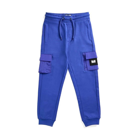 Boy's Weekend Offender Junior Lippi Jog Pants With Parachute Pockets in Blue - Image 3