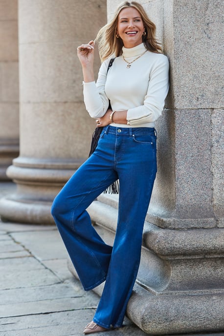 Indigo Blue Palazzo Jeans - Image 5
