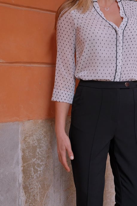 Black Tailored Trousers With Pockets - Image 5