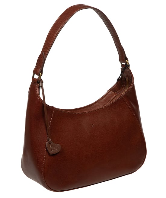 'Lucia' Conker Brown Leather Grab Bag - Image 3