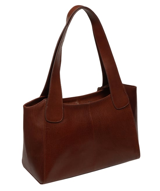 'Contessa' Conker Brown Leather Handbag - Image 2