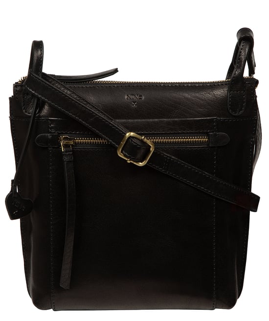'Orla' Black Leather Shoulder Bag - Image 1
