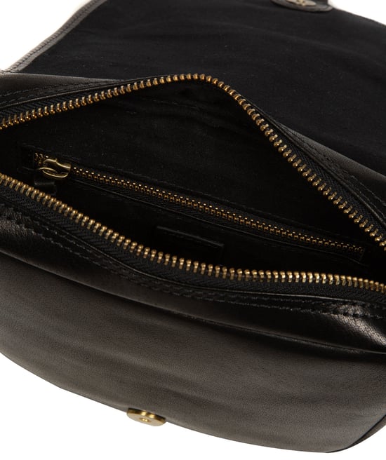 'Massima' Conker Brown Leather Cross Body Bag - Image 3