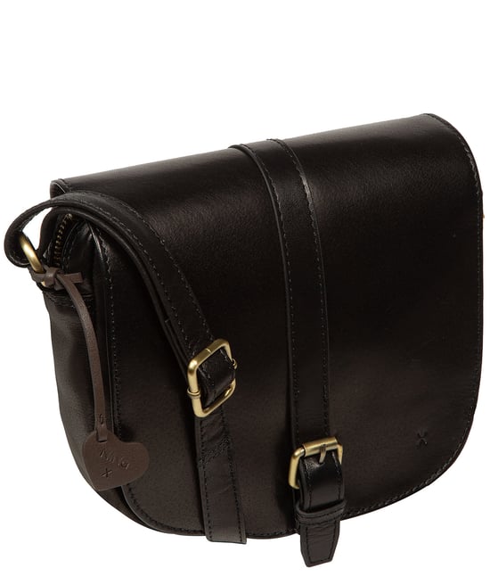 'Massima' Conker Brown Leather Cross Body Bag - Image 4