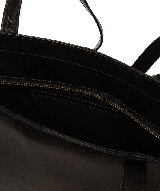 'Lavinia' Black Leather Cross Body Bag - Image 5