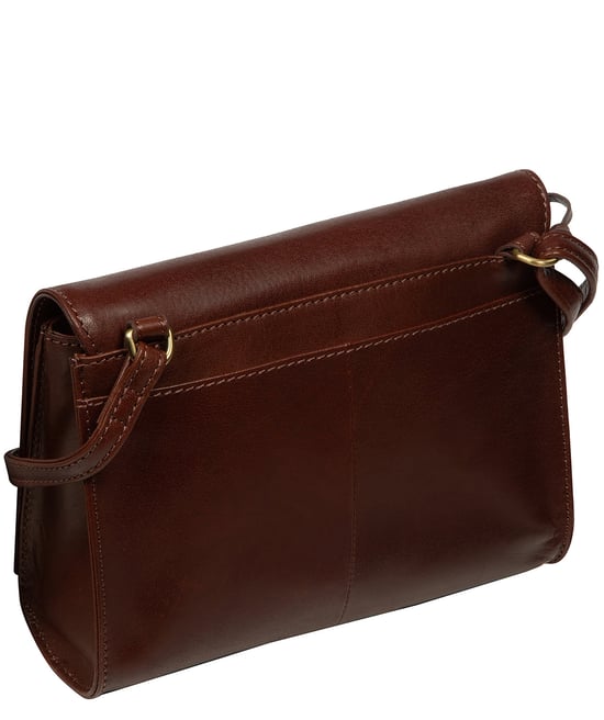 'Natalina' Conker Brown Leather Cross Body Bag - Image 2