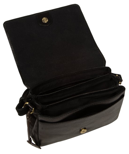 'Ludovica' Black Leather Cross Body Bag - Image 3