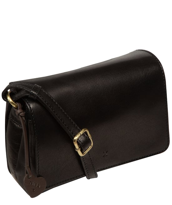 'Ludovica' Black Leather Cross Body Bag - Image 4