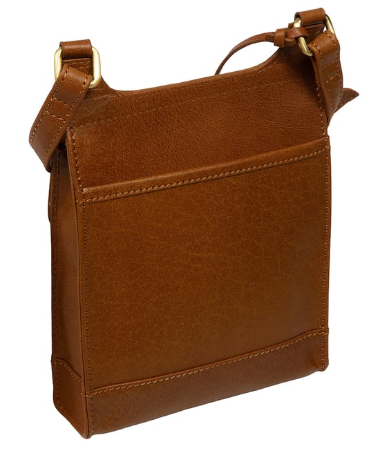 'Estella' Conker Brown & Dark Tan Leather Cross Body Bag - Image 2