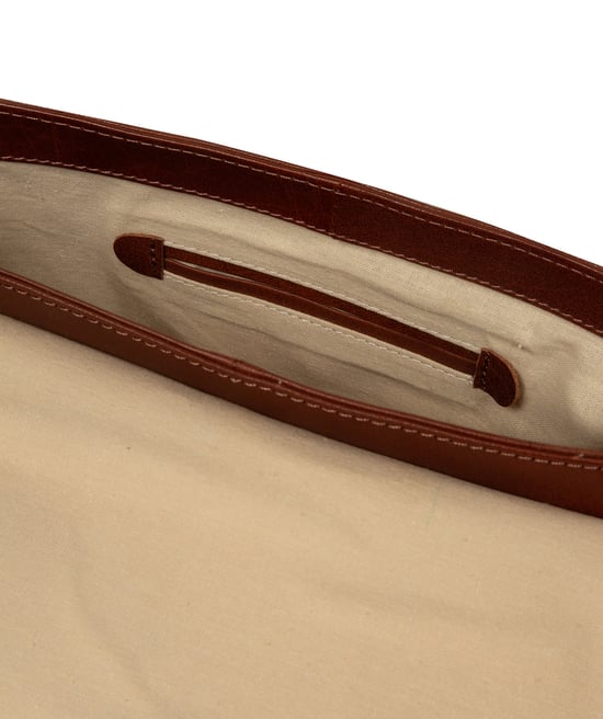 'Marina' Conker Brown Leather Cross Body Bag - Image 5