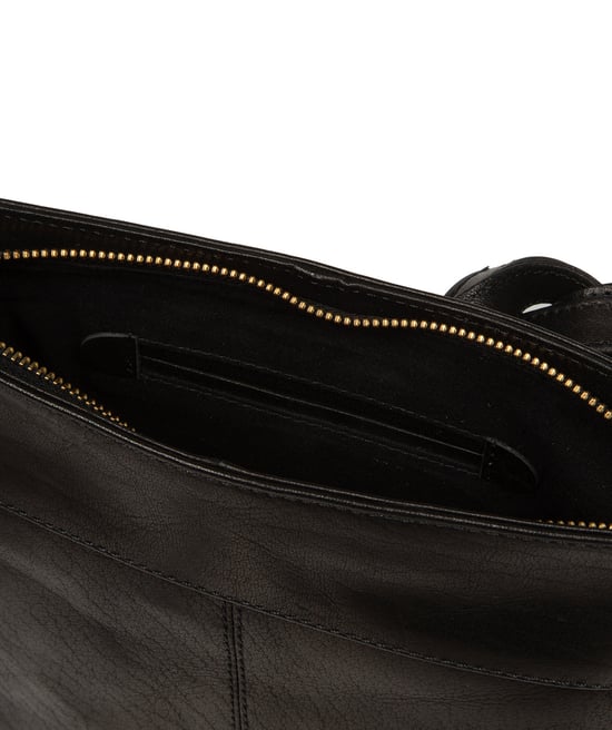'Akia' Conker Brown & Dark Tan Leather Cross Body Phone Bag - Image 5