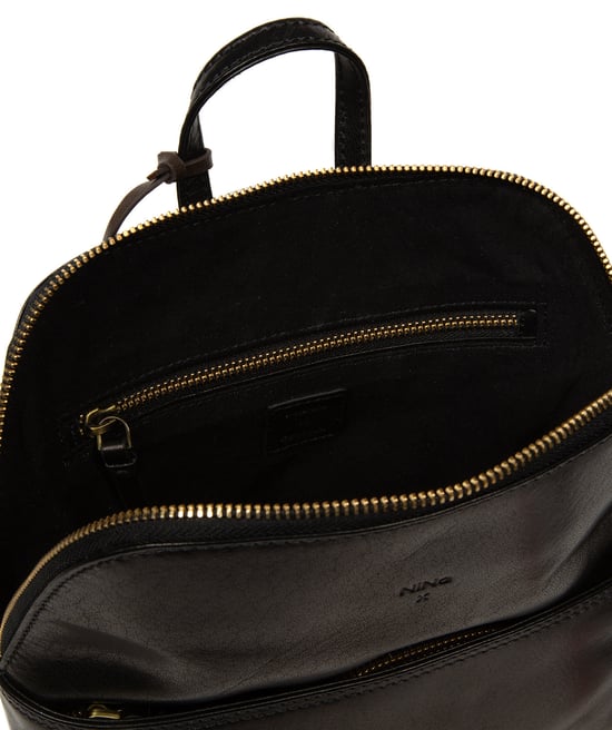 'Chiara' Black Leather Cross Body Bag - Image 3
