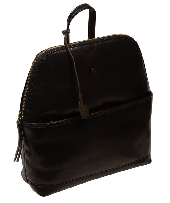 'Chiara' Black Leather Cross Body Bag - Image 5
