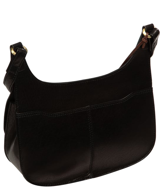 'Elettra' Black Leather Cross Body Bag - Image 2