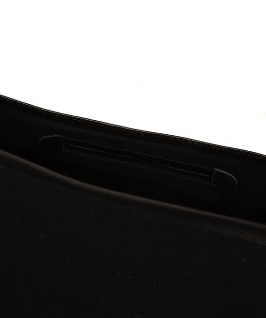'Elettra' Black Leather Cross Body Bag - Image 5