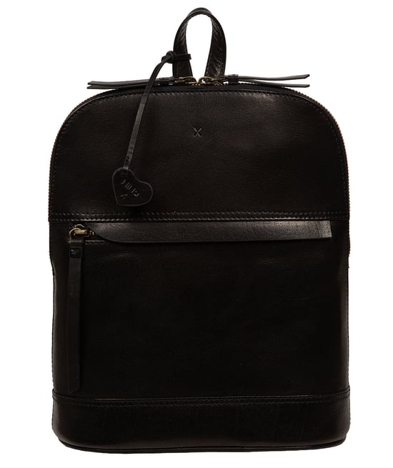 'Antonia' Black Leather Backpack - Image 1