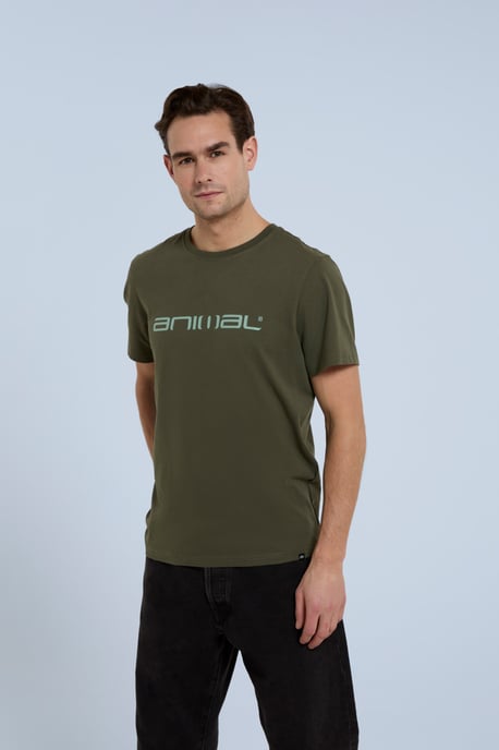 'Classico' Men's Cotton T-Shirt Short Sleeve Breathable Casual Summer Tee Khaki - Image 5