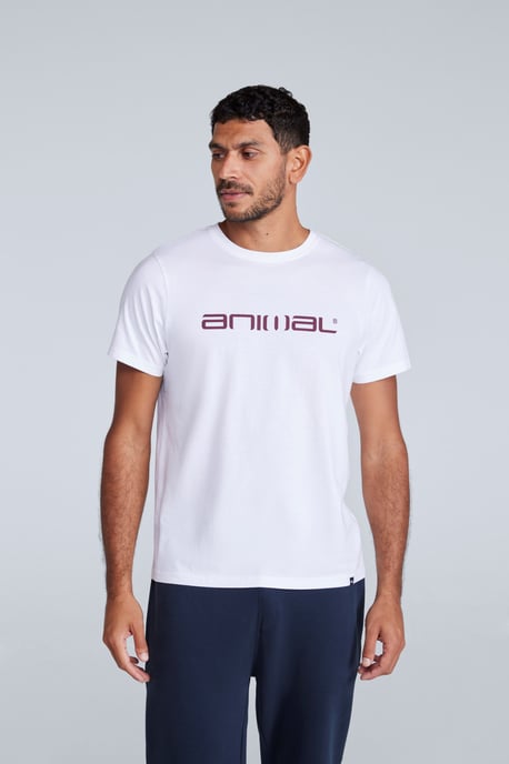 'Classico' Men's Cotton T-Shirt Short Sleeve Breathable Casual Summer Tee White - Image 2