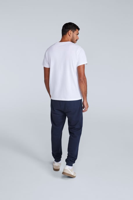 'Classico' Men's Cotton T-Shirt Short Sleeve Breathable Casual Summer Tee White - Image 5