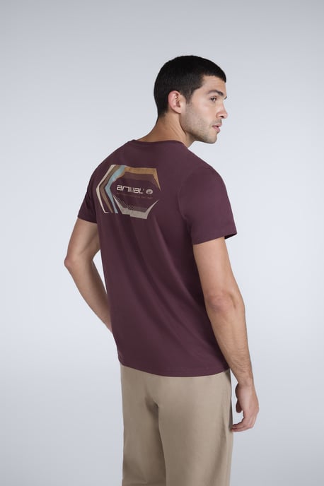 'Jacob' Men's Cotton T-Shirt Comfy Beach Summer Casual Tee Purple - Image 2