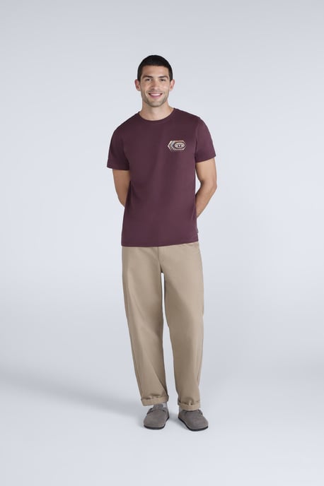 'Jacob' Men's Cotton T-Shirt Comfy Beach Summer Casual Tee Purple - Image 3