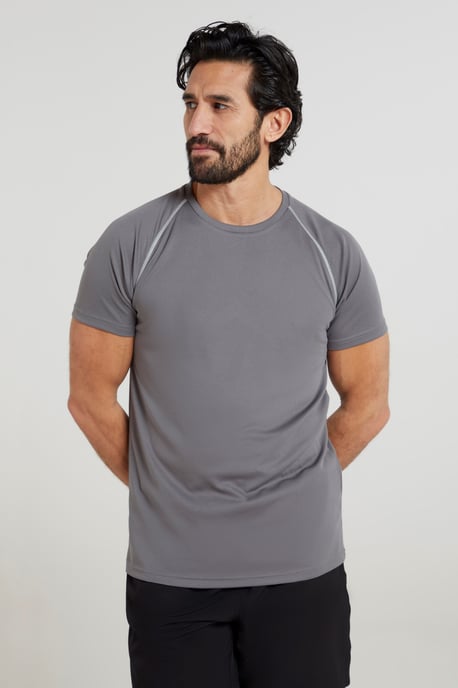'Endurance' Men's T-Shirt Breathable Quick Dry UPF50 Sun Protection Tee Dark Grey - Image 3