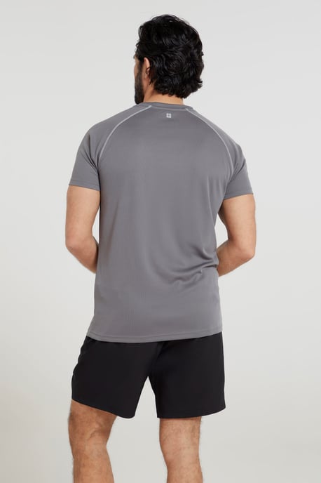 'Endurance' Men's T-Shirt Breathable Quick Dry UPF50 Sun Protection Tee Dark Grey - Image 4