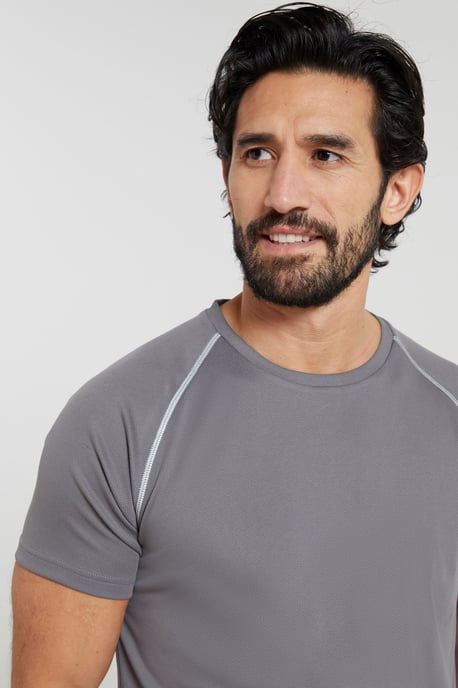 'Endurance' Men's T-Shirt Breathable Quick Dry UPF50 Sun Protection Tee Dark Grey - Image 5