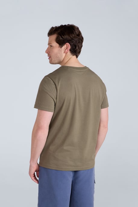 'Jacob' Men's Cotton T-Shirt Comfy Beach Summer Casual Tee Dark Green - Image 3