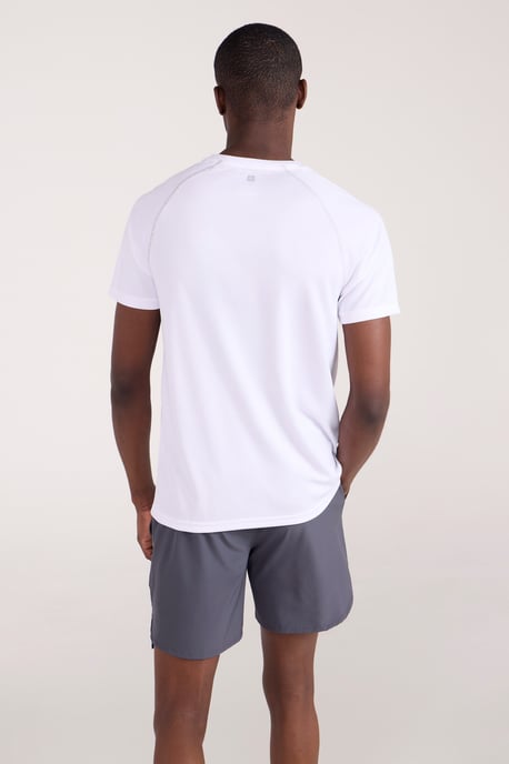 'Endurance' Men's T-Shirt Breathable Quick Dry UPF50 Sun Protection Tee White - Image 3