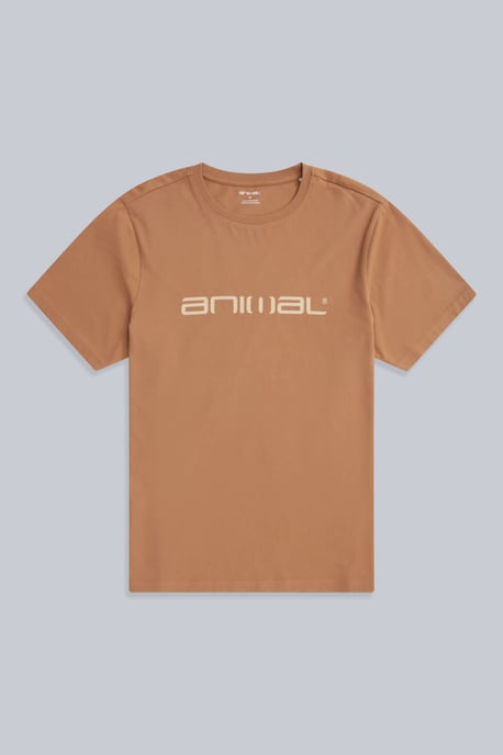 'Classico' Men's Cotton T-Shirt Short Sleeve Breathable Casual Summer Tee Tan - Image 5
