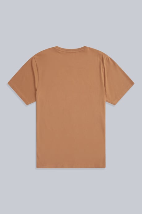 'Classico' Men's Cotton T-Shirt Short Sleeve Breathable Casual Summer Tee Tan - Image 6
