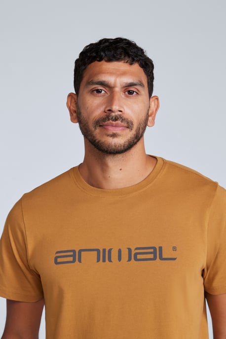 'Classico' Men's Cotton T-Shirt Short Sleeve Breathable Casual Summer Tee Mustard - Image 3